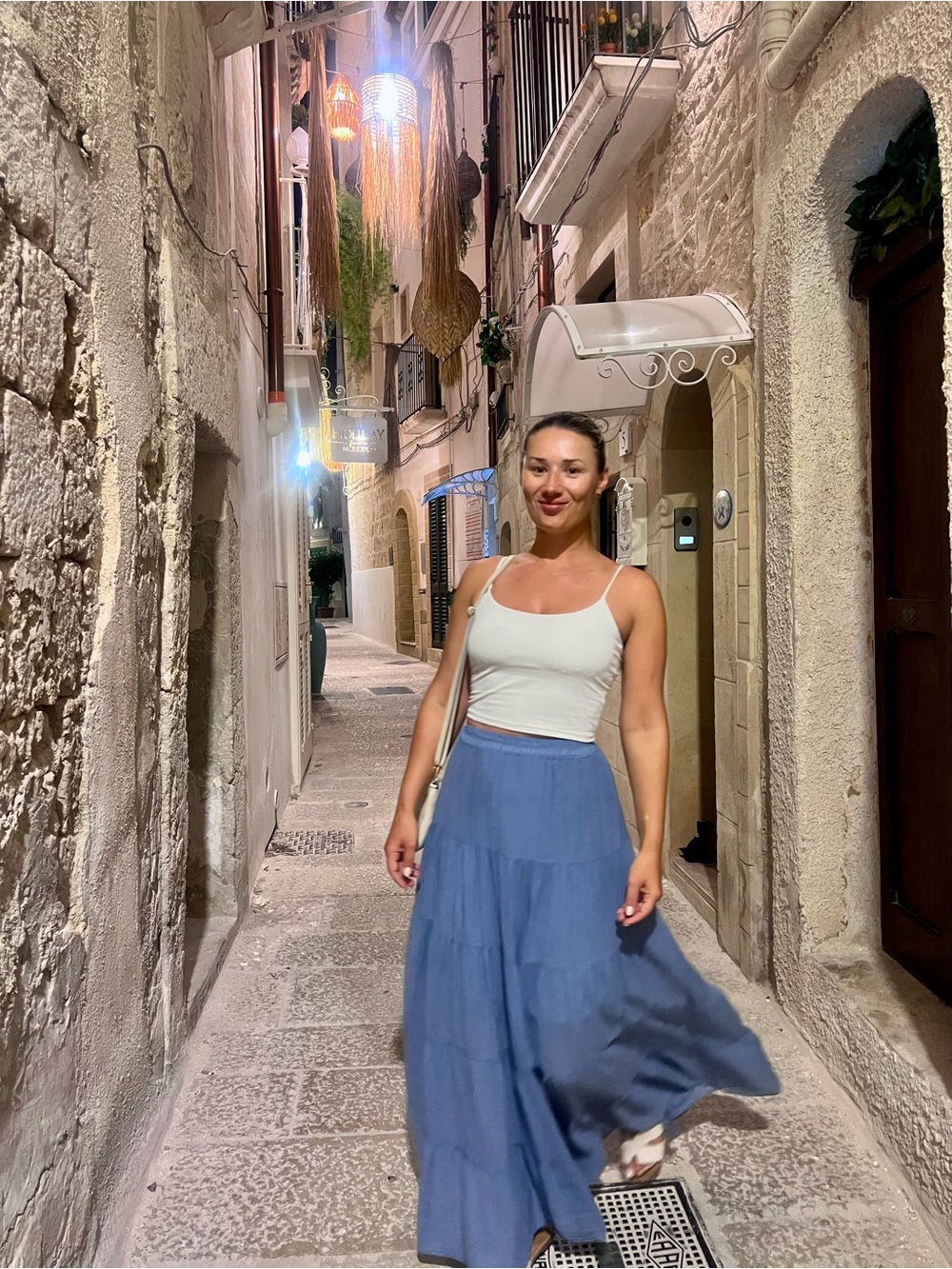 100% cotton maxi skirt